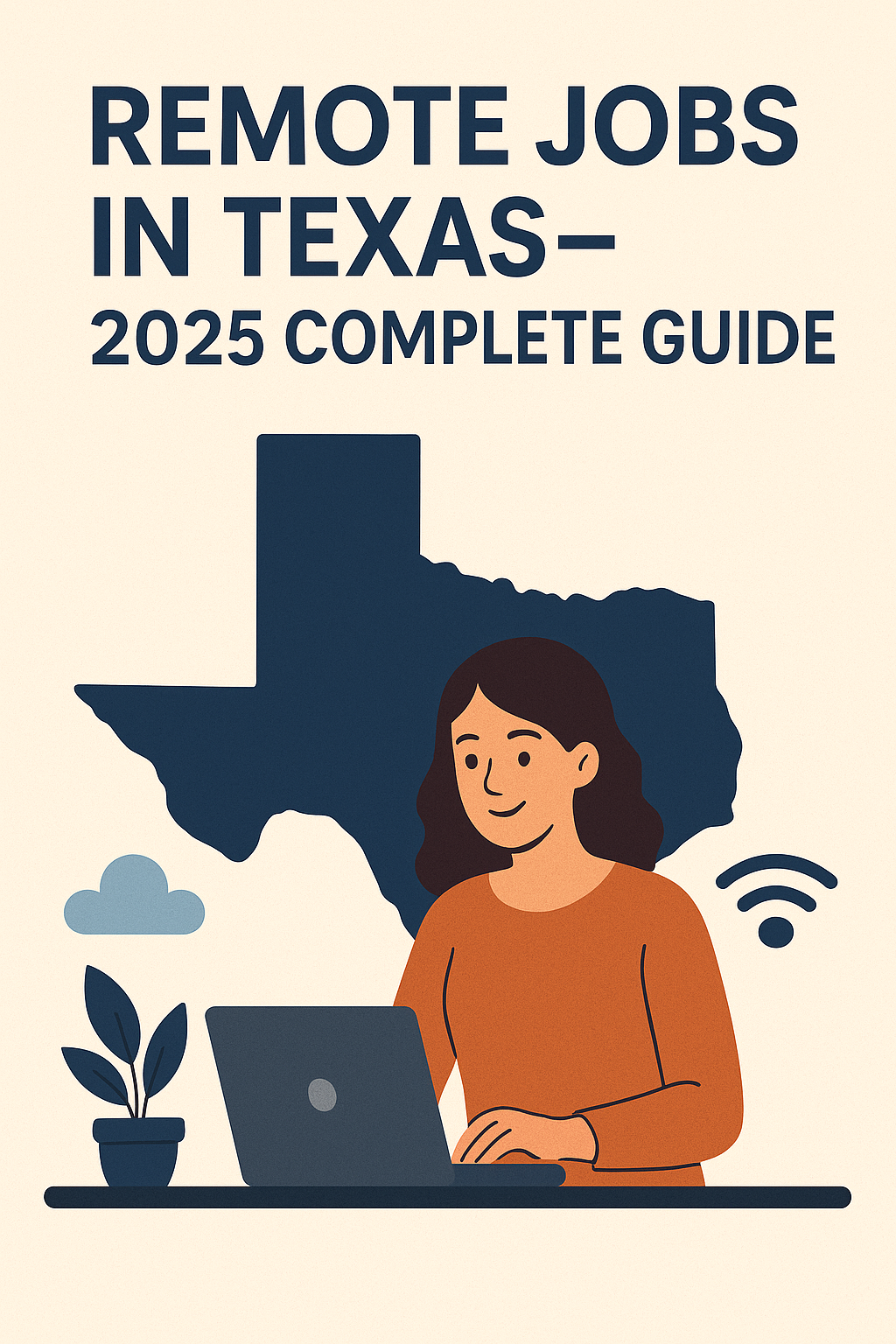 Remote jobs in Texas 2025 guide illustration.